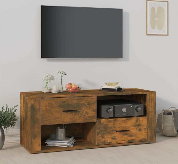 VidaXL TV skříňka 100 x 35 x 40 cm kompozitní dřevo [881014] Barva: hnědý dub