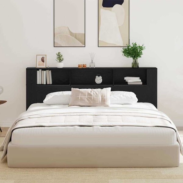 VidaXL Čelo postele s úložným prostorem 220x18,5x104,5 cm [862092] Barva: Černá