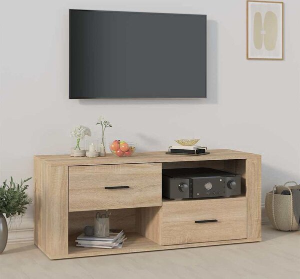 VidaXL TV skříňka 100 x 35 x 40 cm kompozitní dřevo [881014] Barva: hnědý dub