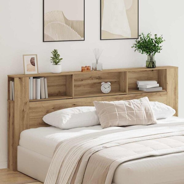 VidaXL Čelo postele s úložným prostorem 220x18,5x104,5 cm [862092] Barva: Černá