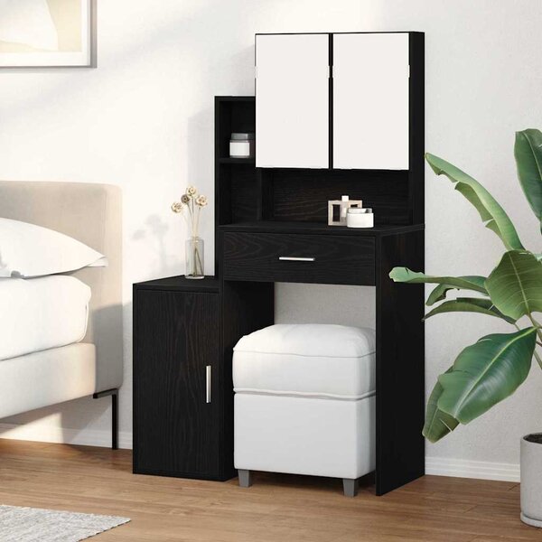 VidaXL Toaletní stolek se skříňkou 80 x 35 x 132 cm [868882] Barva: hnědý dub