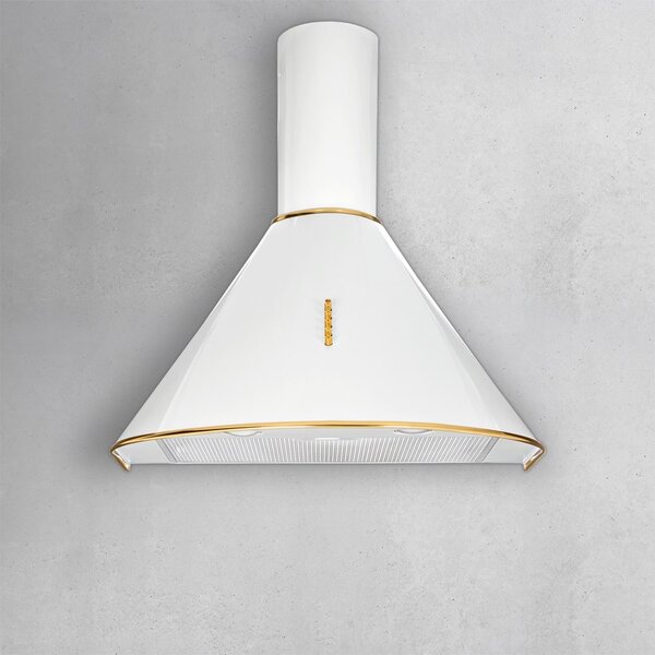 Komínový odsavač par Akpo WK-4 Dandys GOLD 50 cm 450 m3/h, Bílá