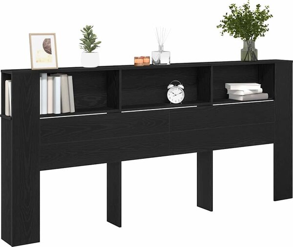 VidaXL Čelo postele s úložným prostorem 220x18,5x104,5 cm [862092] Barva: Černá