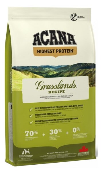 ACANA Highest Protein Grasslands - suché krmivo pro psy - 11,4 kg