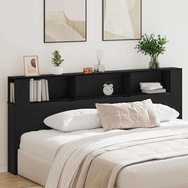 VidaXL Čelo postele s úložným prostorem 220x18,5x104,5 cm [862092] Barva: Černá