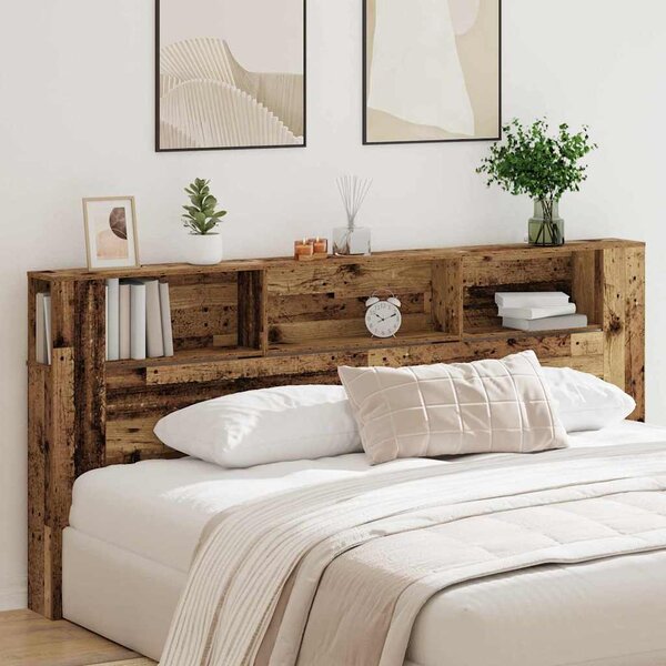 VidaXL Čelo postele s úložným prostorem 220x18,5x104,5 cm [862092] Barva: Černá