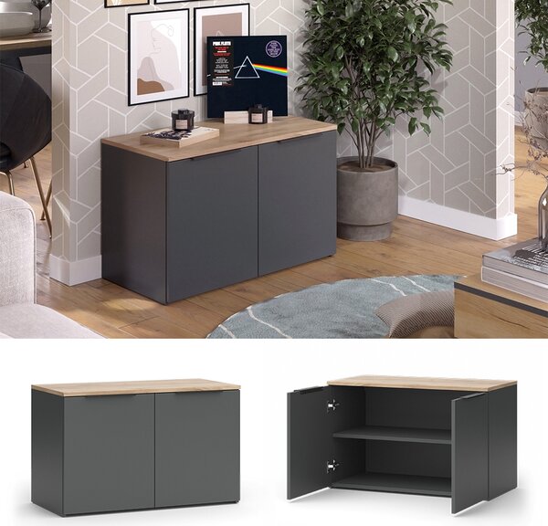 Příborník Vicco Wido Antracit 80 x 50 cm se 2 dveřmi, Model 47671