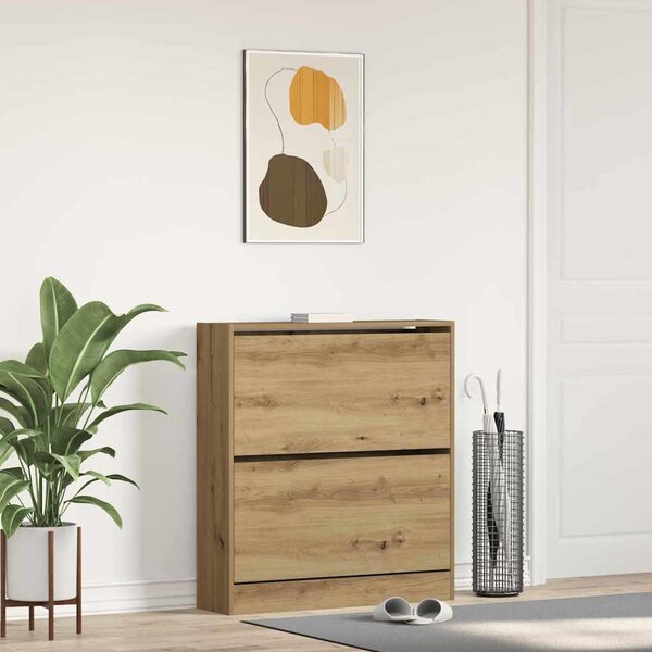 VidaXL Botník 80 x 21 x 87,5 cm kompozitní dřevo [862216] Barva: Betonová šedá