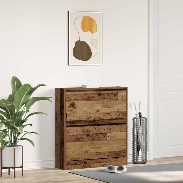 VidaXL Botník 80 x 21 x 87,5 cm kompozitní dřevo [862216] Barva: Betonová šedá