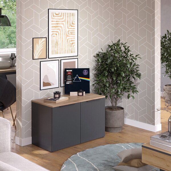 Příborník Vicco Wido Antracit 80 x 50 cm se 2 dveřmi, Model 47671