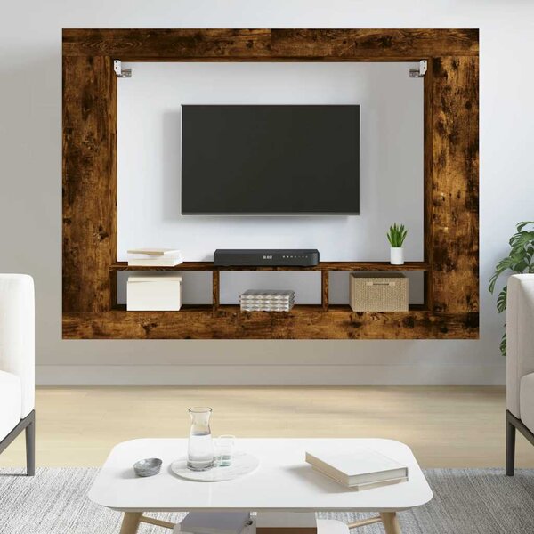 VidaXL TV skříňka 152 x 22 x 113 cm kompozitní dřevo [861997] Barva: kouřový dub