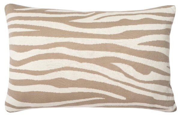 Pletený povlak DESIGN zebra smetanovobéžová 40 x 60 cm