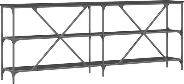 VidaXL Konzolový stolek 200 x 30 x 75 cm kompozit a železo [863447] Barva: kouřový dub