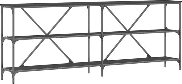 VidaXL Konzolový stolek 200 x 30 x 75 cm kompozit a železo [863447] Barva: kouřový dub