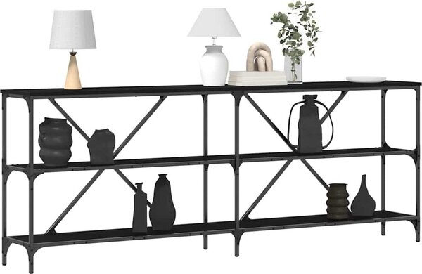 VidaXL Konzolový stolek 200 x 30 x 75 cm kompozit a železo [863447] Barva: kouřový dub