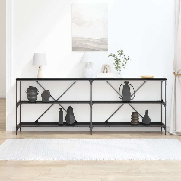 VidaXL Konzolový stolek 200 x 30 x 75 cm kompozit a železo [863447] Barva: kouřový dub