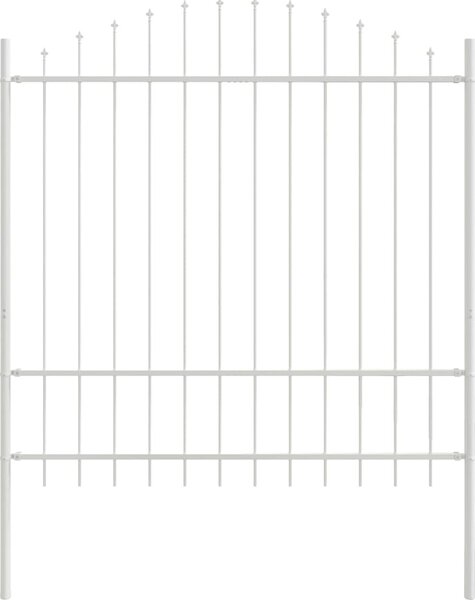 VidaXL Zahradní plot Woerden s kopím nahoře ocelový 170 x 175 cm [42003920] Barva: Černá
