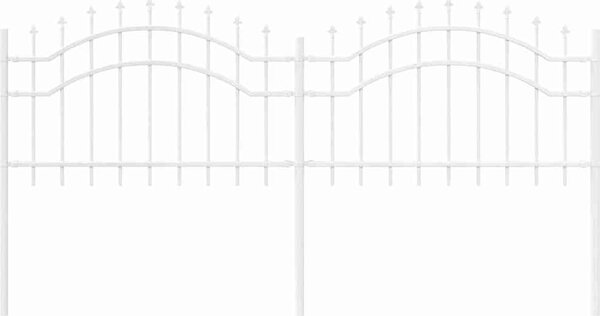 VidaXL Zahradní plot Woerden s kopím nahoře 240 x 75 cm ocelový [42003968] Barva: Černá
