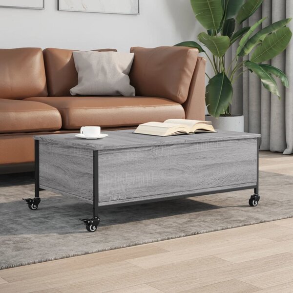 VidaXL Konferenční stolek na kolečkách 91x55x34 cm kompozit [883003] Barva: dub sonoma