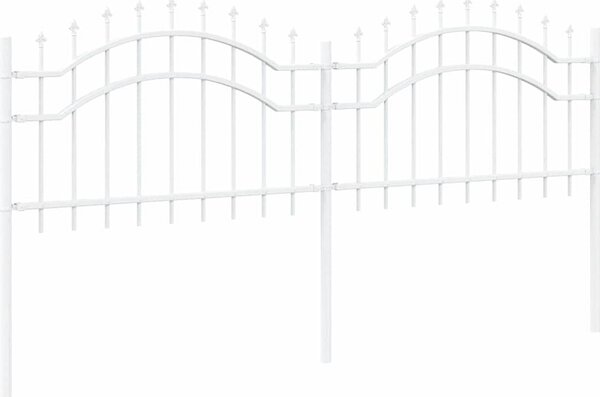 VidaXL Zahradní plot Woerden s kopím nahoře 240 x 75 cm ocelový [42003968] Barva: Černá