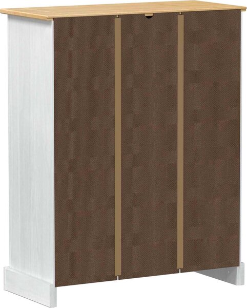 VidaXL Skříň na obuv 86 x 38,5 x 108 cm Masivní borové dřevo [42024951] Barva: Medový vosk
