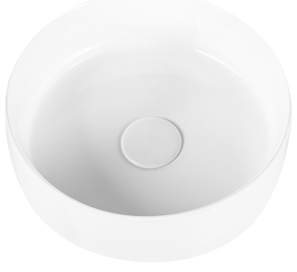 Umyvadlo na desku COLCA ⌀ 30 cm Keramika Bílá