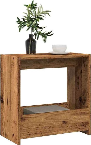 VidaXL Odkládací stolek 50 x 26 x 50 cm kompozitní dřevo [862621] Barva: hnědý dub