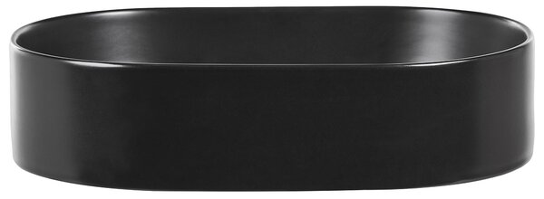 Umyvadlo na desku NICKERIE 50 x 33 cm Keramika Černá