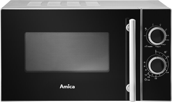 Amica AMGF20M1GS mikrovlnná trouba Pracovní deska Mikrovlnná trouba s grilem 20 l 700 W Černá, Stříbrná