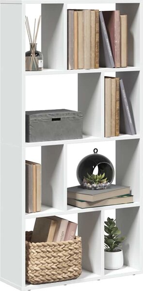 VidaXL Knihovna 60 x 20 x 120,5 cm kompozitní dřevo [869254] Barva: Bílá