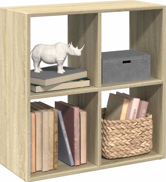VidaXL Knihovna/dělící stěna 69,5x29x69,5 cm kompozit [879664] Barva: Bílá