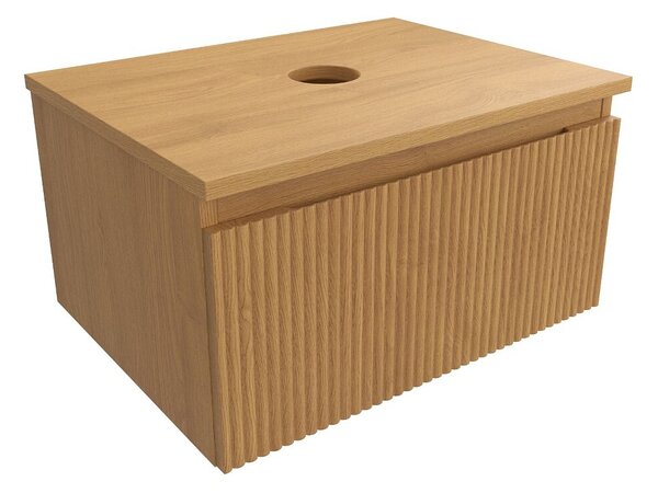 Koupelnová skříňka s krycí deskou SAT Evolution 58x30x44,5 cm dub medový mat SATEVO60DMD