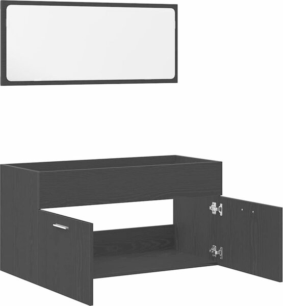 VidaXL 2dílný set koupelnového nábytku kompozitní dřevo [863138] Barva: kouřový dub