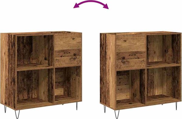 VidaXL Skříňka na LP desky 84,5 x 38 x 89 cm kompozitní dřevo [862911] Barva: dub sonoma