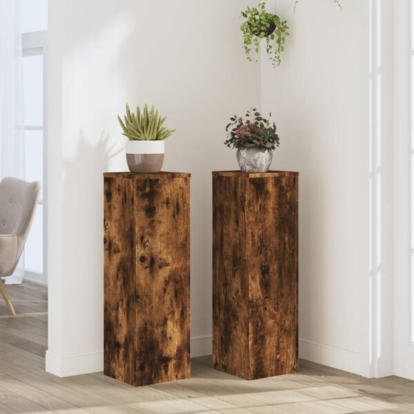 VidaXL Stojan na rostliny 2 ks 25 x 25 x 80 cm Kompozitní dřevo [869234] Barva: dub