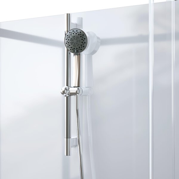 Kompletní sprcha MARWELL Kompletní sprcha Silver Round 90 x 90 x 217 cm - Kulatá sprcha s čelním vstupem - Sprchový kout s vysoce kvalitními hliníkovými profily - Výška vstupu 15 cm