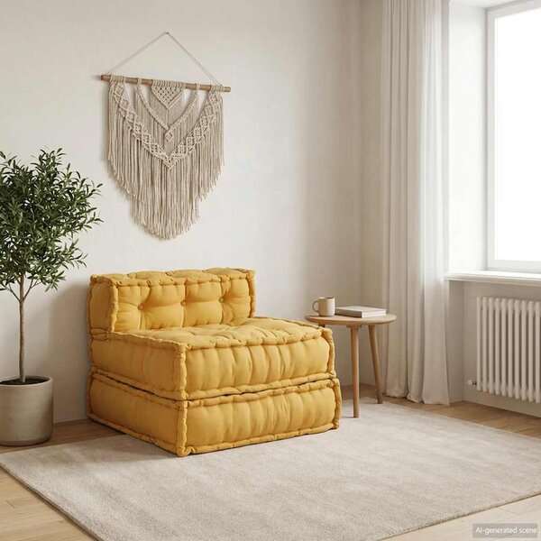 VidaXL Modulární pohovka 70x70x54 Látka [4019062] Barva: Žlutá