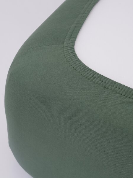 MK Lůžkoviny Jersey prostěradlo do postýlky Classic 70 × 140 cm - olivová