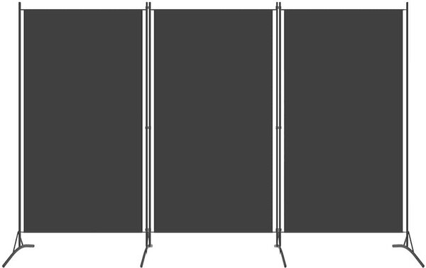 VidaXL 3dílný paraván 260 x 180 cm [42039197] Barva: antracitová