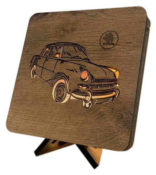 "Embéčko" lampa 19x19cm provedení povrchu: dub