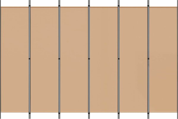VidaXL 6dílný paraván 300 x 200 cm textil [42039210] Barva: antracitová
