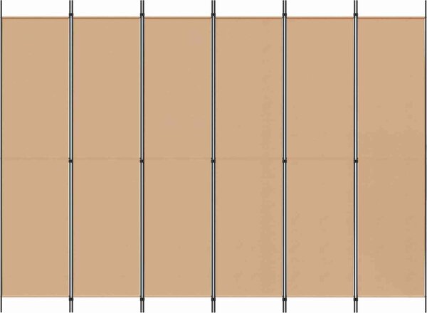 VidaXL 6dílný paraván 300x220 cm textil [42039214] Barva: Černá