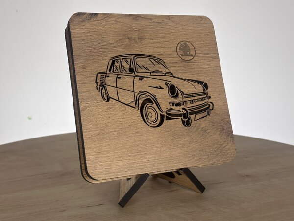 "Embéčko" lampa 19x19cm provedení povrchu: dub