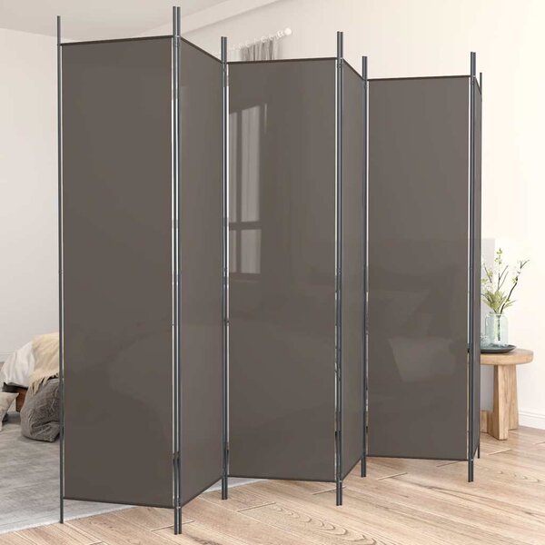 VidaXL 6dílný paraván 300x220 cm textil [42039214] Barva: Černá