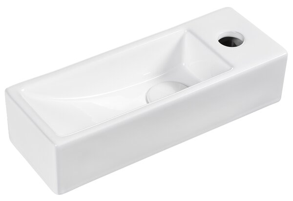 Umyvadlo na desku LIMARI 38 x 14 cm Keramika Bílá Pravá