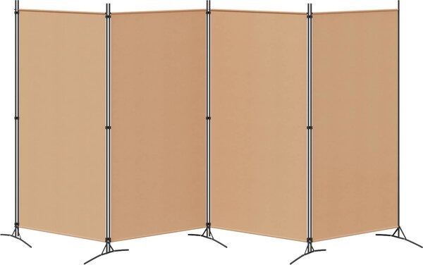 VidaXL 4dílný paraván 346x180 cm textil [42039228] Barva: Bílá