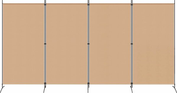 VidaXL 4dílný paraván 346x180 cm textil [42039228] Barva: Bílá