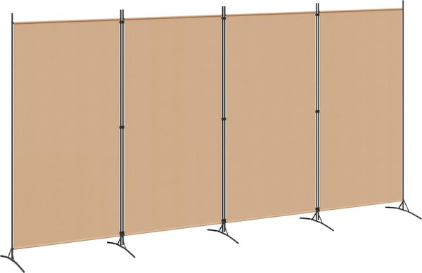 VidaXL 4dílný paraván 346x180 cm textil [42039228] Barva: Bílá