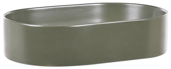Umyvadlo na desku NICKERIE 50 x 33 cm Keramika Zelená