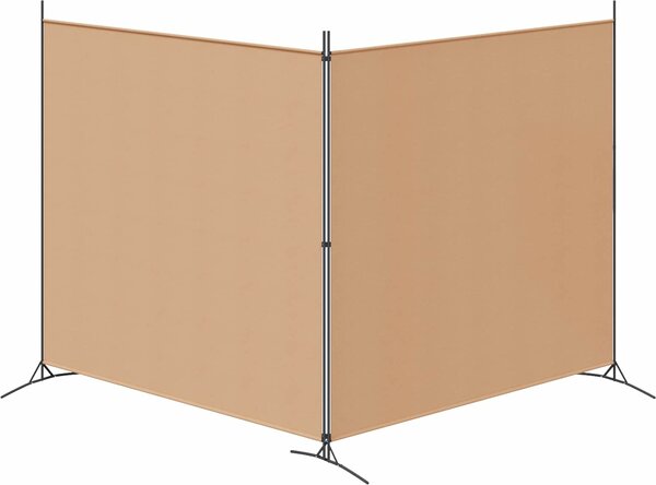 VidaXL 2dílný paraván 348x180 cm textil [42039231] Barva: Bílá